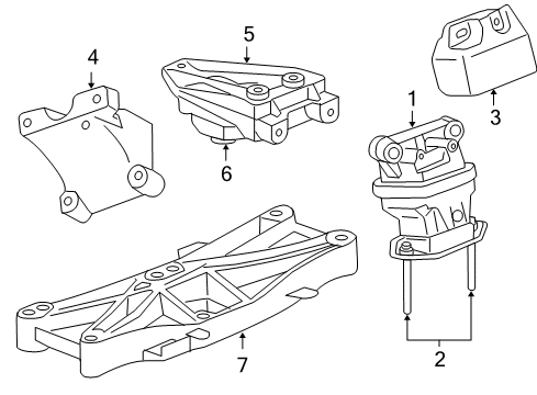 2007 Chrysler 300 Engine & Trans Mounting Diagram 3 - Thumbnail