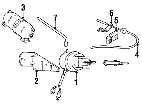 1987 Jeep Cherokee Cruise Control System, Air Inlet Diagram 2 - Thumbnail