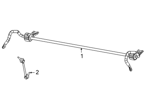 2025 Jeep Grand Cherokee L Stabilizer Bar & Components - Rear Diagram