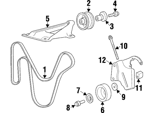 2001 Jeep Cherokee Belts & Pulleys Diagram