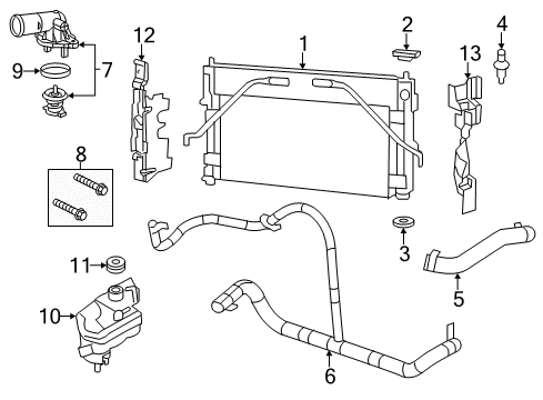 2012 Dodge Avenger Radiator & Components Diagram 2 - Thumbnail