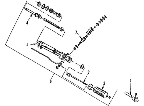 1984 Dodge Rampage P/S Pump & Hoses, Steering Gear & Linkage Diagram