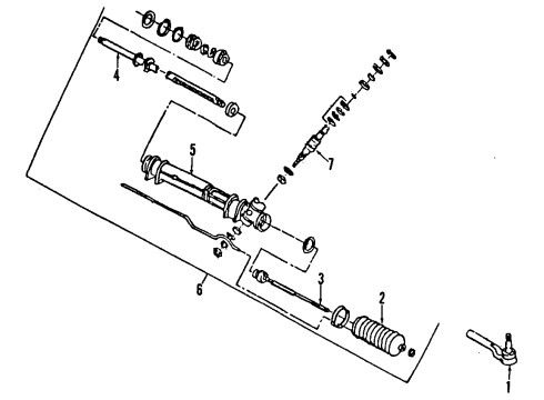 1990 Chrysler Town & Country Power Steering System & Steering Column Diagram 1 - Thumbnail