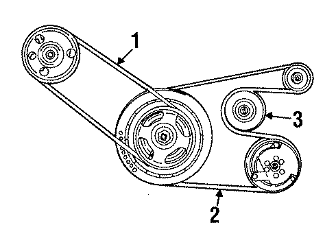 1998 Dodge Caravan Belts & Pulleys Diagram