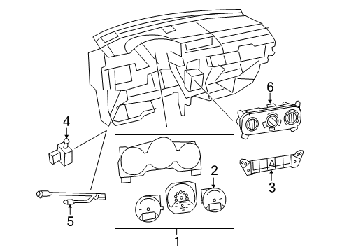 2009 Dodge Caliber A/C & Heater Control Units Diagram