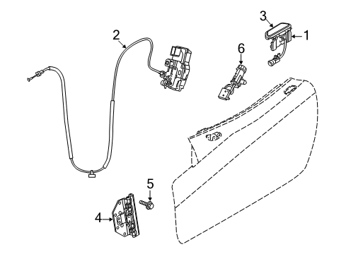 2016 Dodge Viper Lock & Hardware Diagram