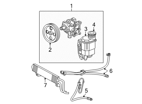 2009 Dodge Ram 1500 P/S Pump & Hoses, Steering Gear & Linkage Diagram 3 - Thumbnail
