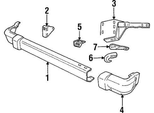 1997 Jeep Cherokee Front Bumper Diagram