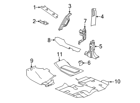 2025 Jeep Wrangler Interior Trim - Pillars Diagram 1 - Thumbnail