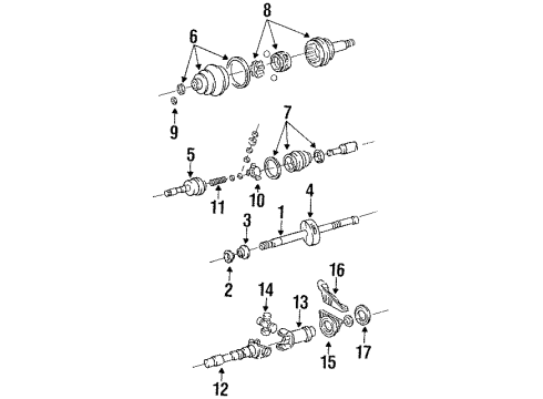 1985 Chrysler Executive Limousine Axle Shaft - Front Diagram