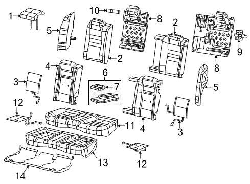 2023 Chrysler 300 Rear Seat Components Diagram 6 - Thumbnail