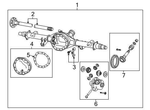 2010 Dodge Ram 2500 Axle Housing - Rear Diagram 1 - Thumbnail