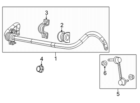 2017 Dodge Durango Stabilizer Bar & Components - Front Diagram