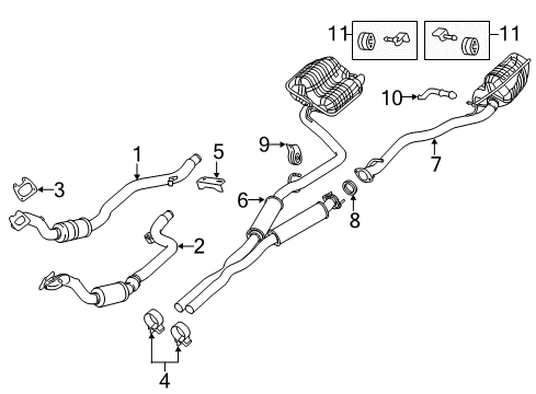 2023 Dodge Challenger Exhaust Components Diagram 1 - Thumbnail