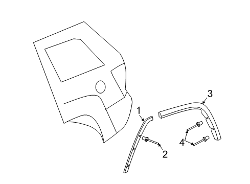 2011 Jeep Grand Cherokee Exterior Trim - Quarter Panel Diagram