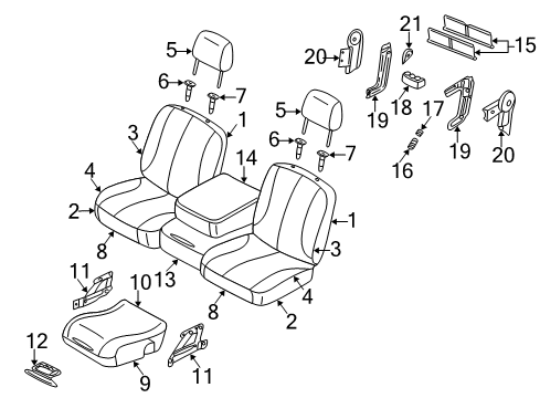 2003 Dodge Ram 2500 Front Seat Components Diagram 9 - Thumbnail
