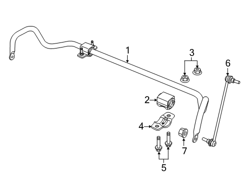 2020 Chrysler Voyager Stabilizer Bar & Components - Front Diagram