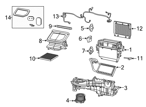2018 Jeep Wrangler Blower Motor & Fan, Air Condition Diagram 2 - Thumbnail