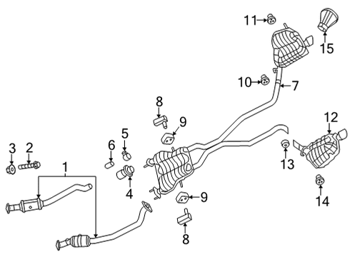 2023 Dodge Durango Exhaust Components Diagram 4 - Thumbnail