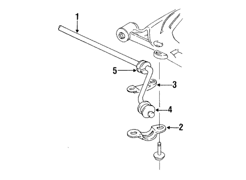 1992 Chrysler Imperial Stabilizer Bar & Components - Front Diagram