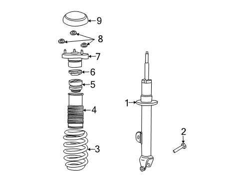 2005 Dodge Magnum Struts & Components - Front Diagram 2 - Thumbnail