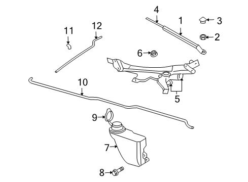 2008 Dodge Viper Wiper & Washer Components Diagram