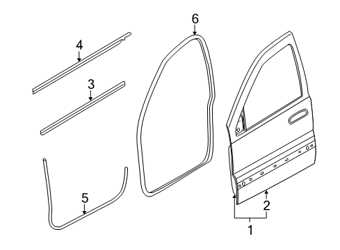 2009 Jeep Commander Front Door Diagram