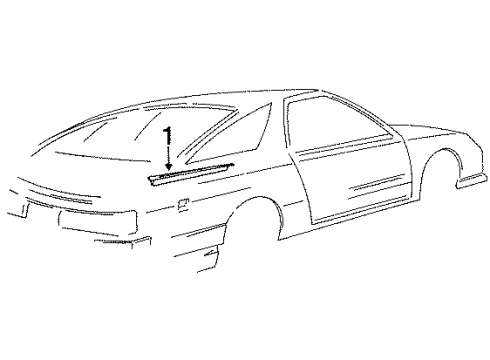 1993 Dodge Daytona Exterior Trim - Quarter Panel Diagram