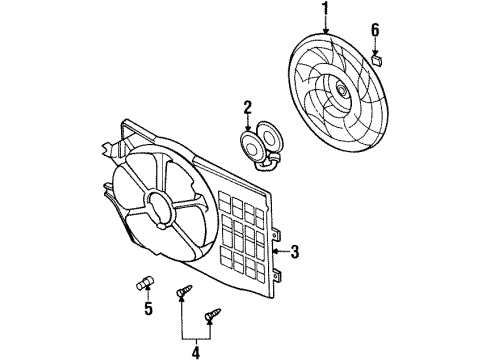 2000 Chrysler Sebring Cooling System, Water Pump, Cooling Fan Diagram 1 - Thumbnail