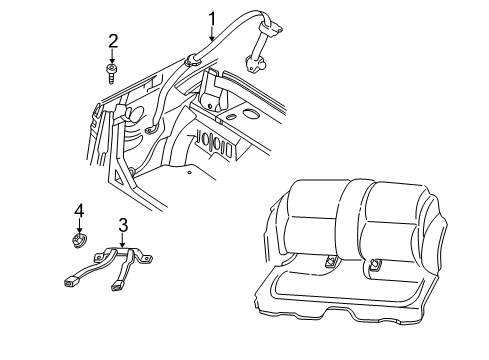 2001 Chrysler Sebring Seat Belt Diagram 5 - Thumbnail