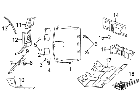 2008 Dodge Ram 1500 Interior Trim - Cab Diagram 3 - Thumbnail