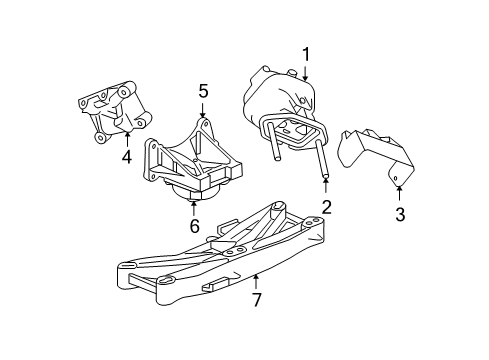 2010 Dodge Charger Engine & Trans Mounting Diagram 5 - Thumbnail