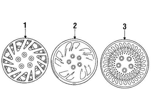 1994 Dodge Spirit Wheels, Covers & Trim Diagram 1 - Thumbnail
