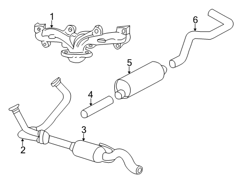 2002 Dodge Dakota Exhaust Components Diagram 4 - Thumbnail