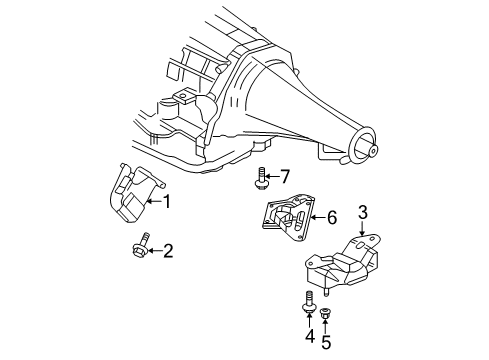 2005 Dodge Ram 1500 Engine & Trans Mounting Diagram 2 - Thumbnail