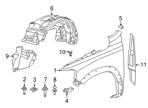 2019 Ram 1500 Fender & Components Diagram