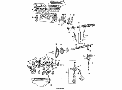 1988 Dodge Diplomat Engine & Trans Mounting Diagram