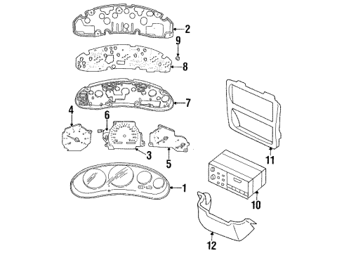 1995 Dodge Intrepid Instrument Gauges, Sound System Diagram