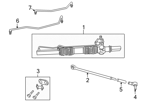1999 Chrysler Concorde P/S Pump & Hoses, Steering Gear & Linkage Diagram 2 - Thumbnail