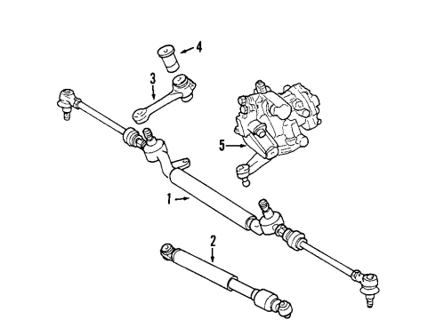 2004 Chrysler Crossfire P/S Pump & Hoses, Steering Gear & Linkage Diagram 1 - Thumbnail