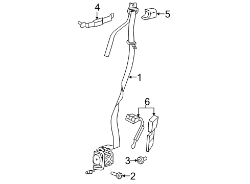 2009 Jeep Wrangler Front Seat Belts Diagram 2 - Thumbnail