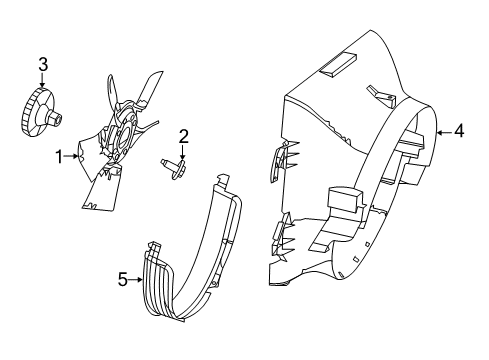 2013 Ram 1500 Cooling System, Radiator, Water Pump, Cooling Fan Diagram 3 - Thumbnail