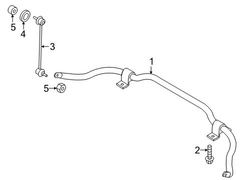 2018 Ram ProMaster City Stabilizer Bar & Components - Front Diagram