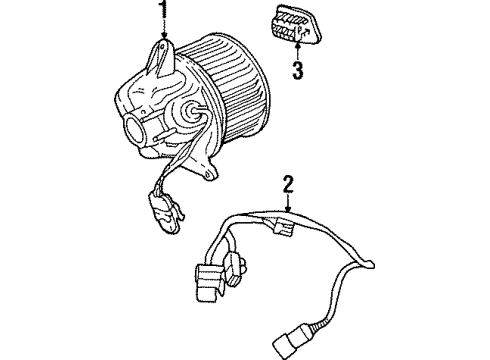 1997 Jeep Cherokee Blower Motor & Fan Diagram