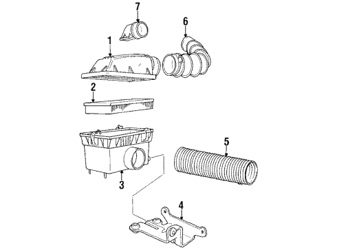 1987 Dodge Daytona Filters Diagram 1 - Thumbnail