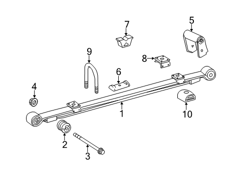 2007 Dodge Sprinter 2500 Rear Suspension Components, Stabilizer Bar Diagram 1 - Thumbnail
