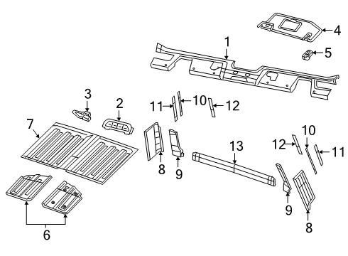 2025 Jeep Gladiator Interior Trim - Cab Diagram 2 - Thumbnail