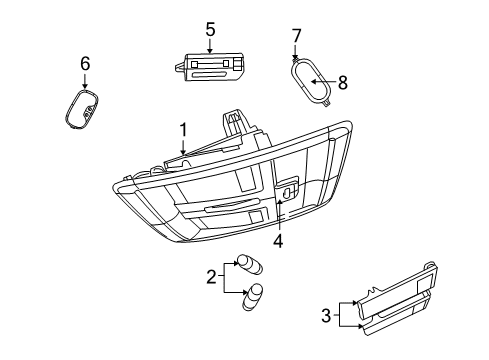 2009 Jeep Liberty Overhead Console Diagram