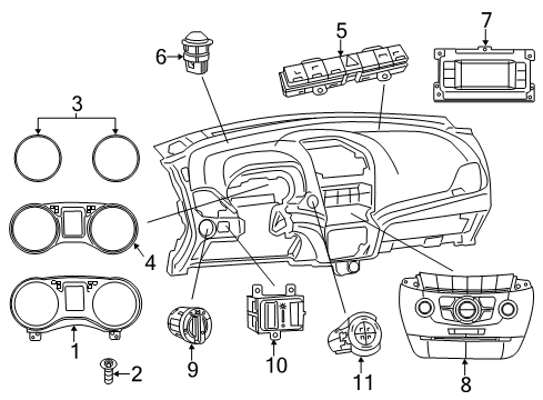 2014 Dodge Journey A/C & Heater Control Units Diagram