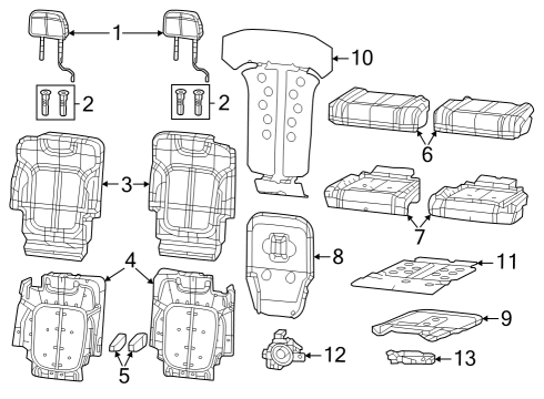 2024 Jeep Grand Wagoneer Second Row Seats Diagram 6 - Thumbnail